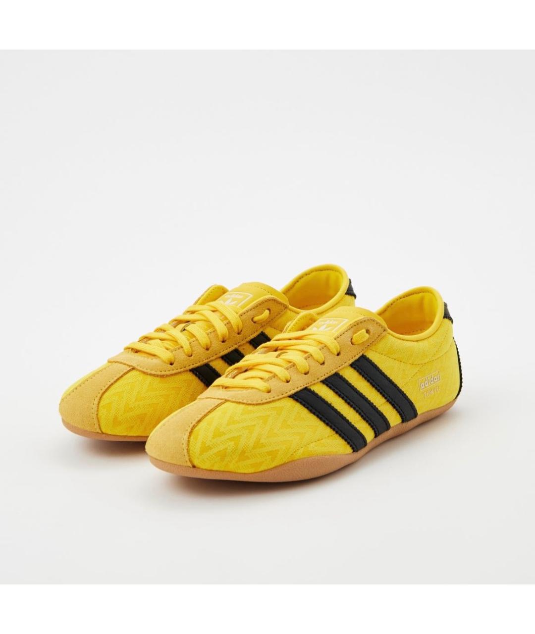 ADIDAS Желтые кожаные кроссовки, фото 5