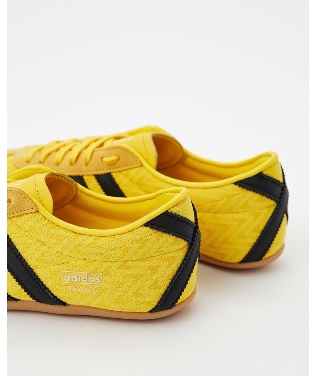 ADIDAS Желтые кожаные кроссовки, фото 4