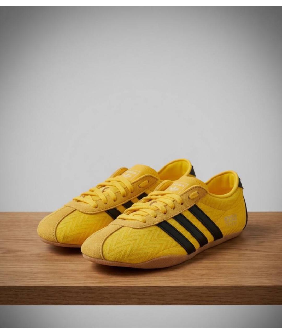 ADIDAS Желтые кожаные кроссовки, фото 2