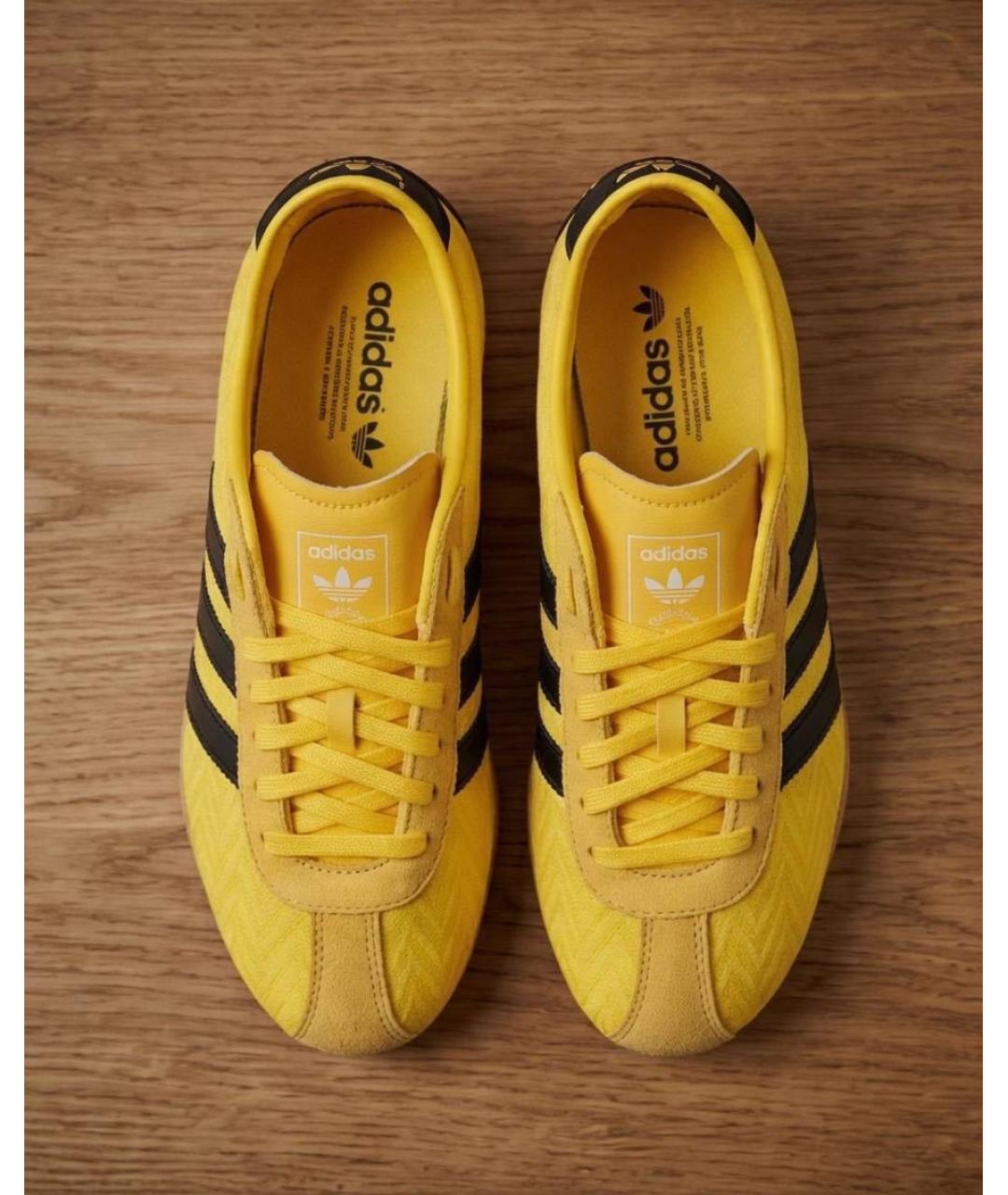 ADIDAS Желтые кожаные кроссовки, фото 3