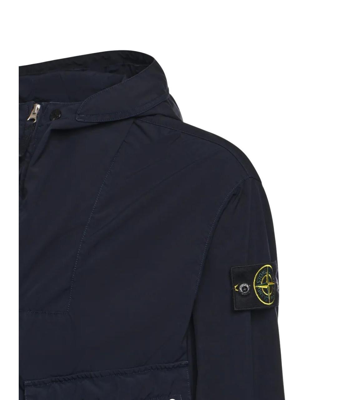 STONE ISLAND Синяя полиэстеровая куртка, фото 3