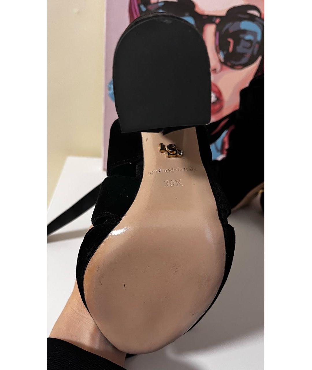 LE SILLA Черные замшевые ботильоны, фото 8