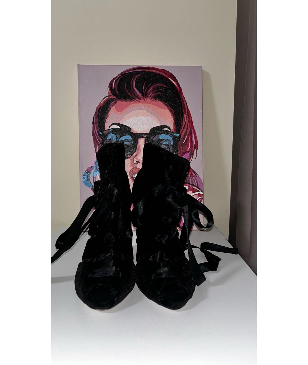 LE SILLA Черные замшевые ботильоны, фото 2