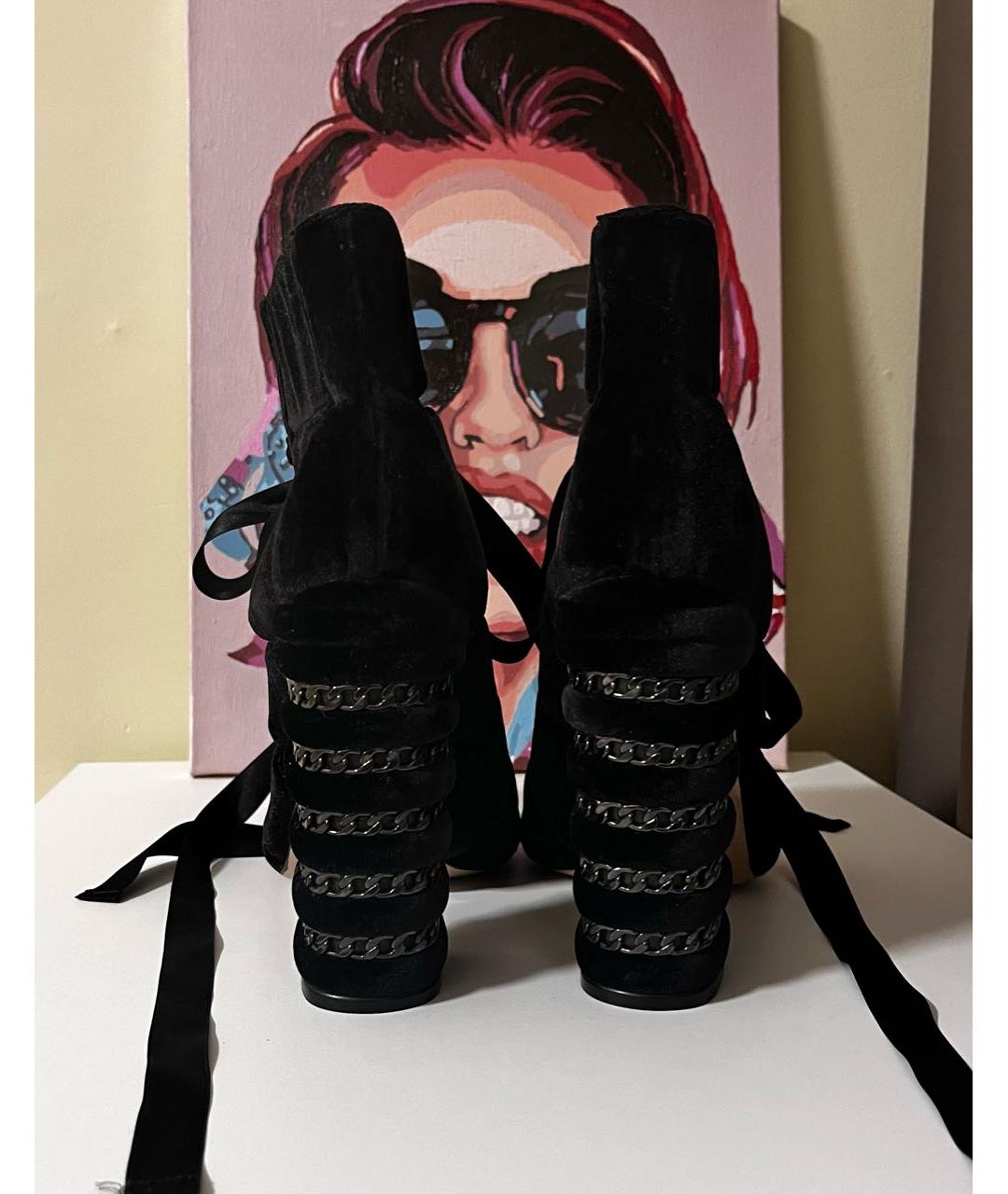 LE SILLA Черные замшевые ботильоны, фото 4