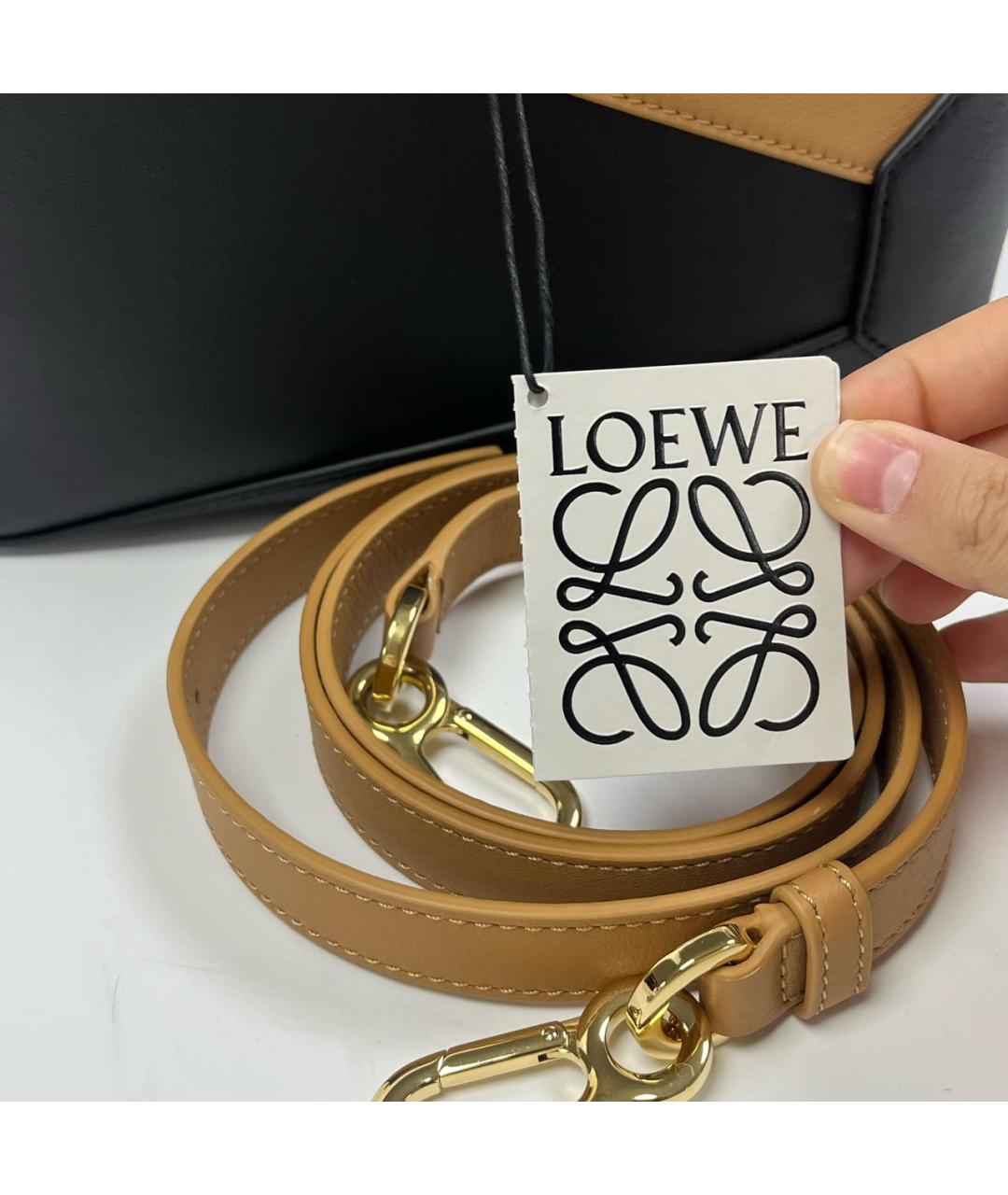 LOEWE Черная хлопковая сумка через плечо, фото 8