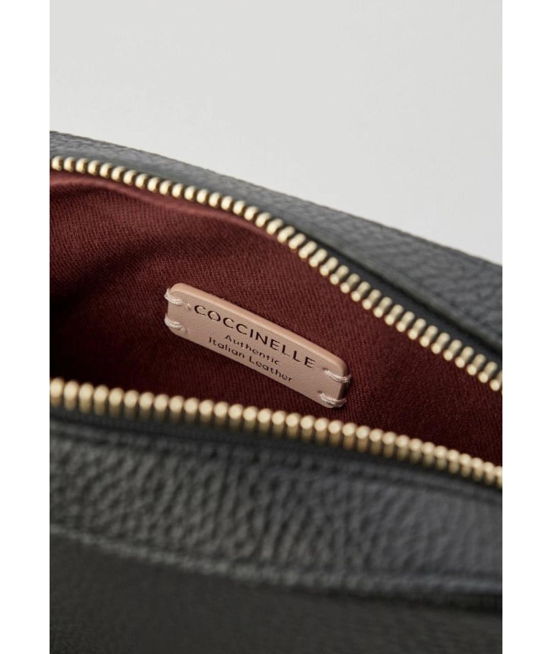 COCCINELLE Черная кожаная сумка через плечо, фото 3