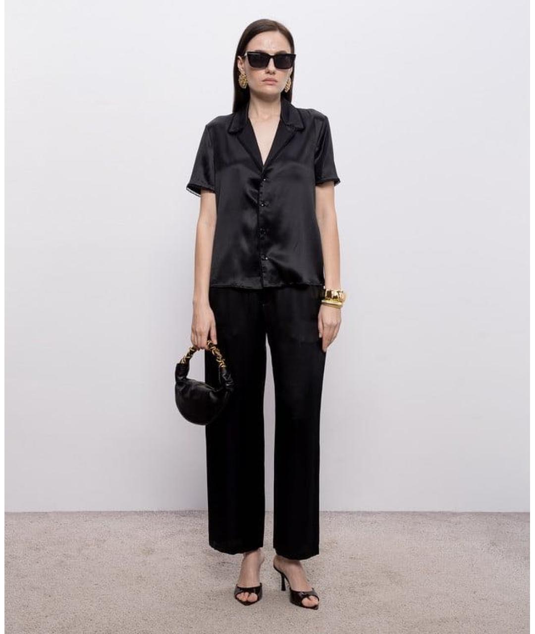 SAINT LAURENT Черная шелковая рубашка, фото 5