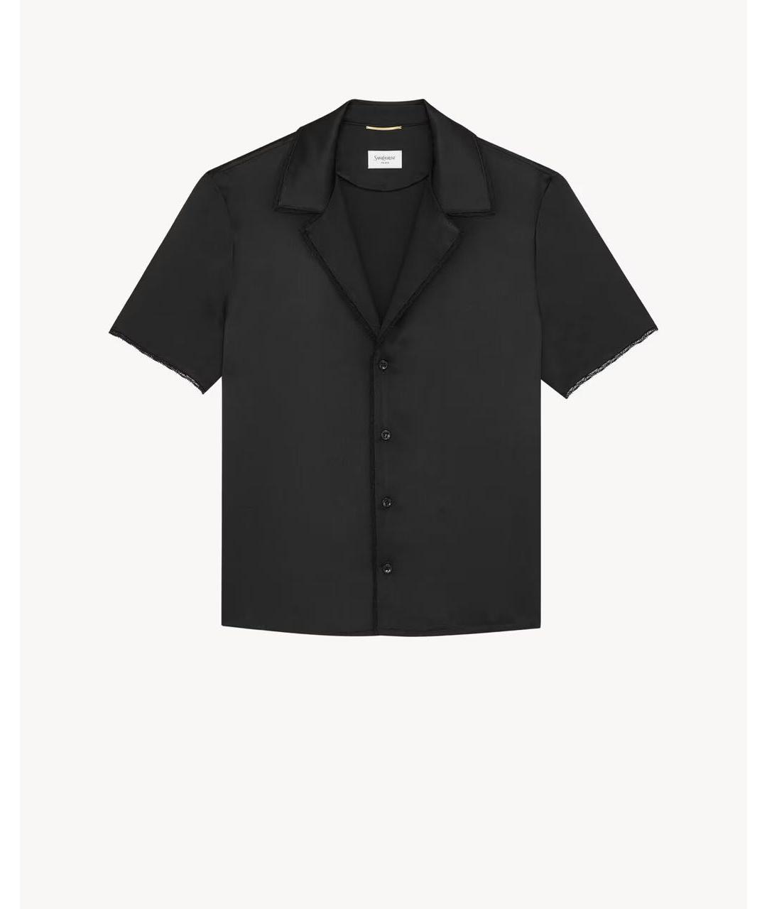 SAINT LAURENT Черная шелковая рубашка, фото 9