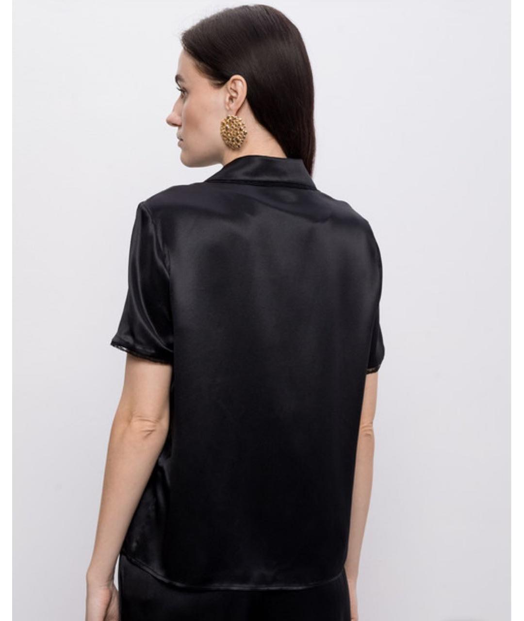 SAINT LAURENT Черная шелковая рубашка, фото 7