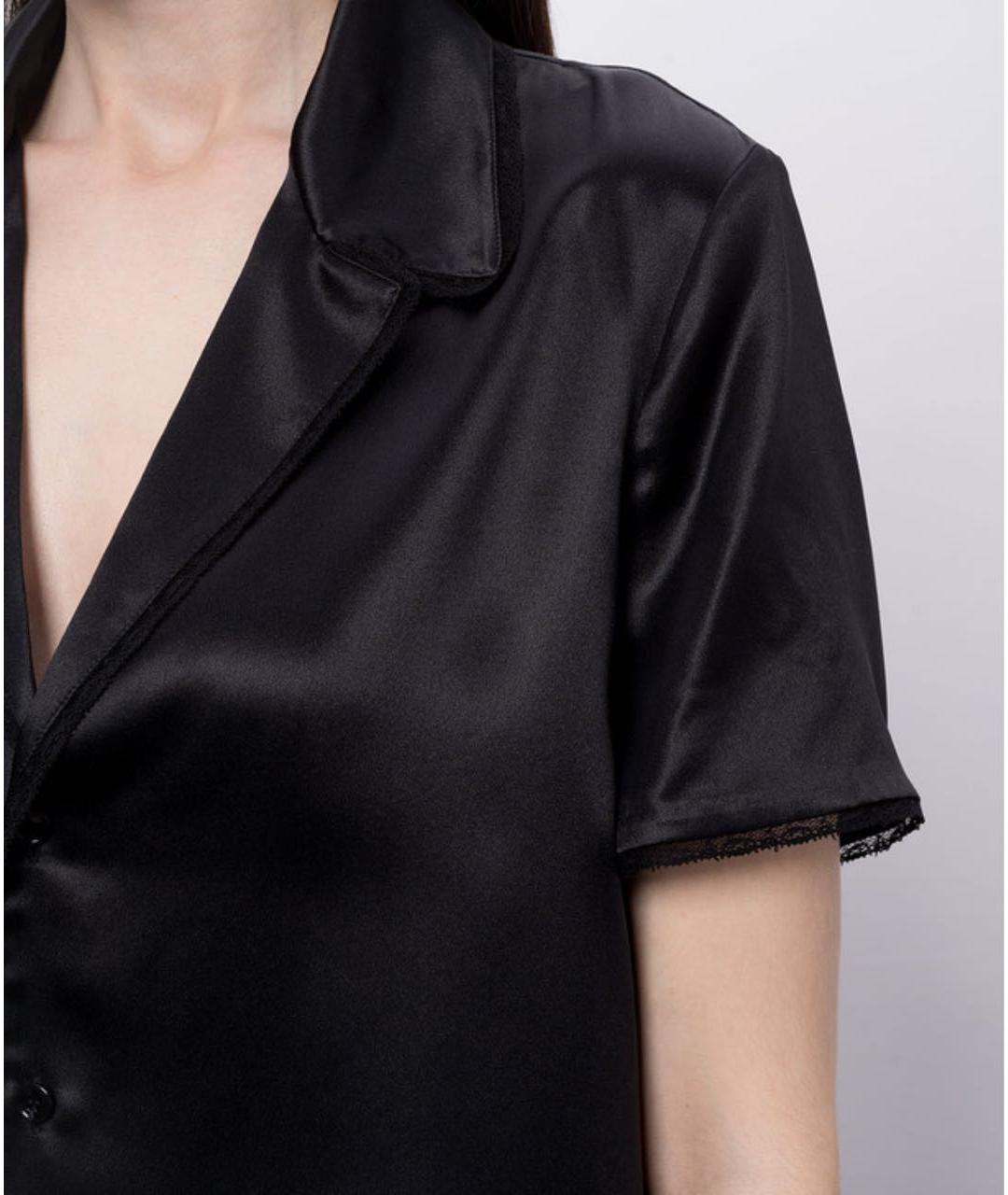 SAINT LAURENT Черная шелковая рубашка, фото 8