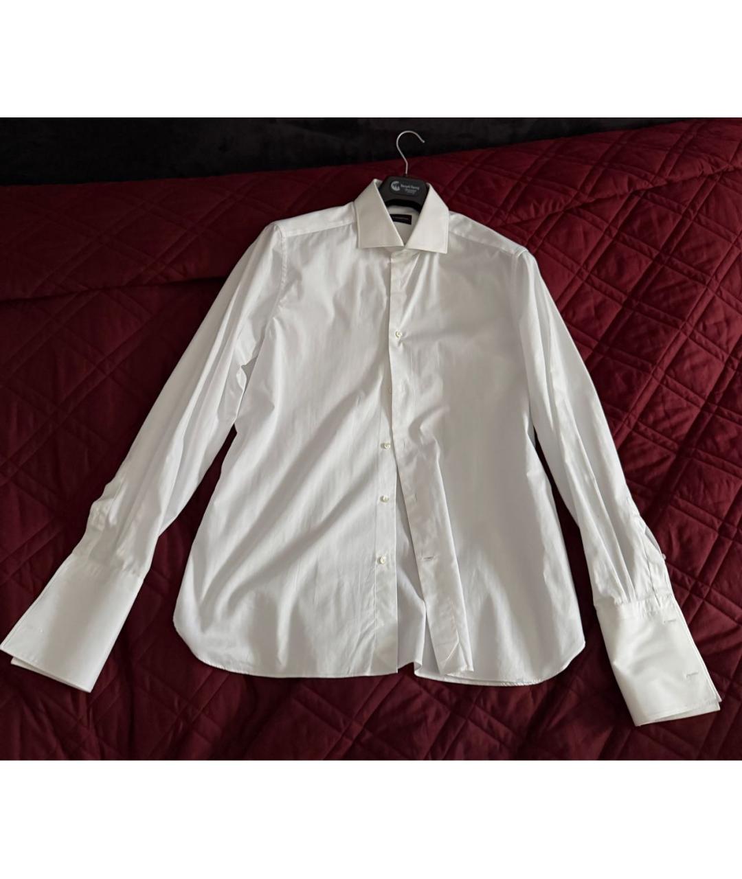 ERMENEGILDO ZEGNA XXX Белая хлопковая классическая рубашка, фото 5