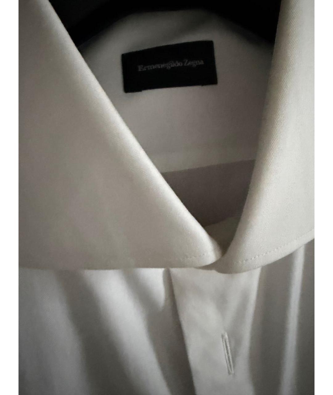 ERMENEGILDO ZEGNA XXX Белая хлопковая классическая рубашка, фото 3