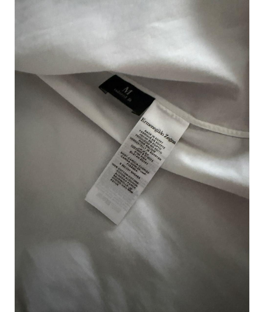 ERMENEGILDO ZEGNA XXX Белая хлопковая классическая рубашка, фото 4