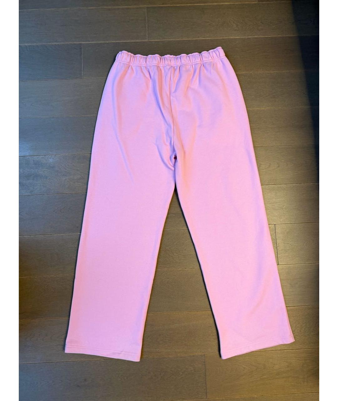 ALO YOGA Розовые хлопко-эластановые спортивные брюки и шорты, фото 2
