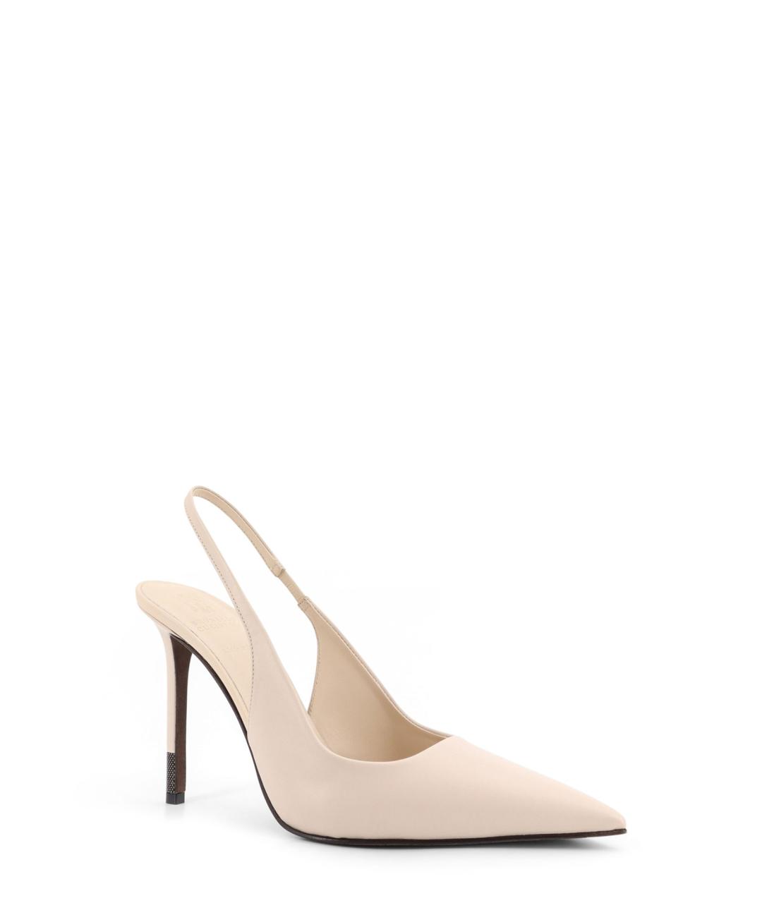 BRUNELLO CUCINELLI Бежевые кожаные туфли, фото 2