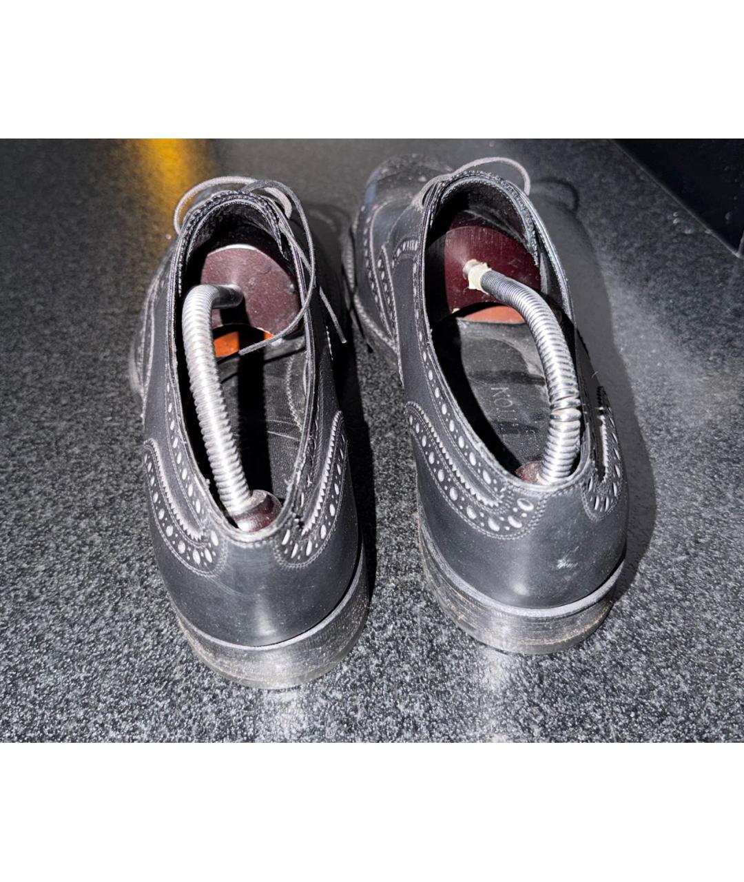 LOUIS VUITTON Черные кожаные туфли, фото 4