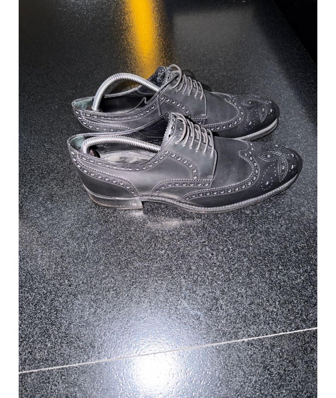 LOUIS VUITTON Черные кожаные туфли, фото 5