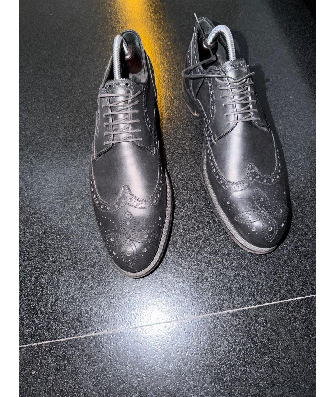 LOUIS VUITTON Черные кожаные туфли, фото 2