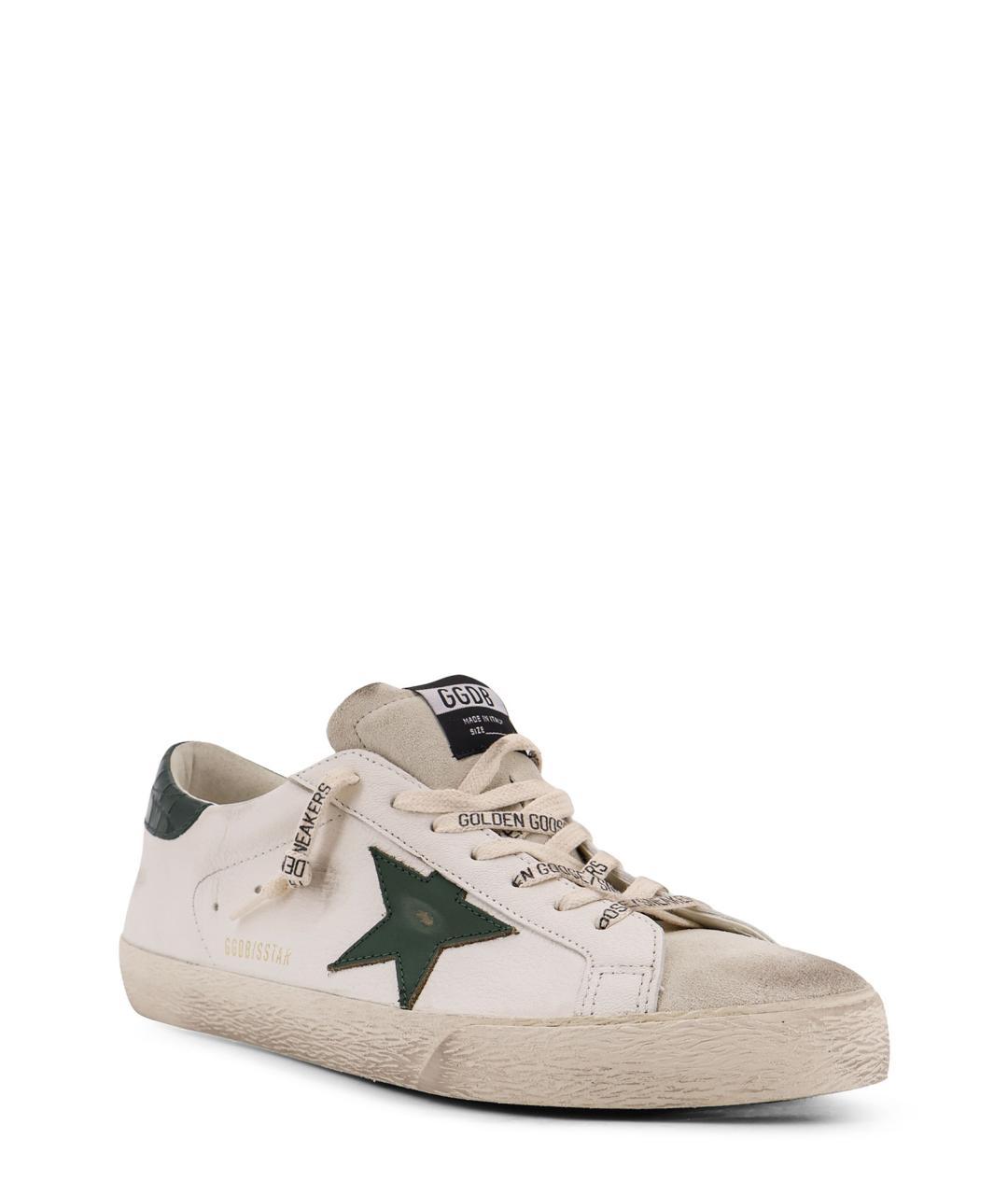 GOLDEN GOOSE DELUXE BRAND Белые кожаные низкие кроссовки / кеды, фото 2