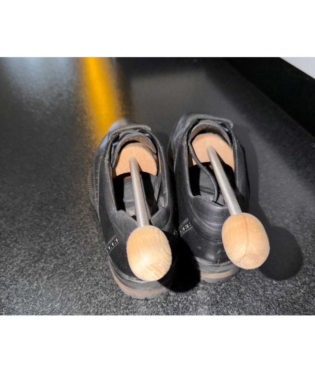 DOLCE&GABBANA Черные кожаные туфли, фото 3