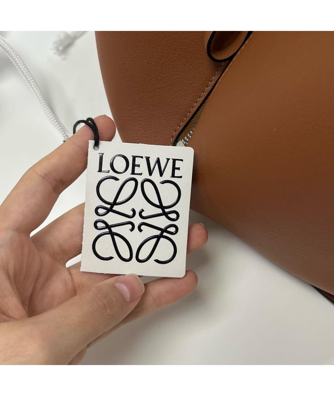 LOEWE Коричневая кожаная сумка через плечо, фото 6