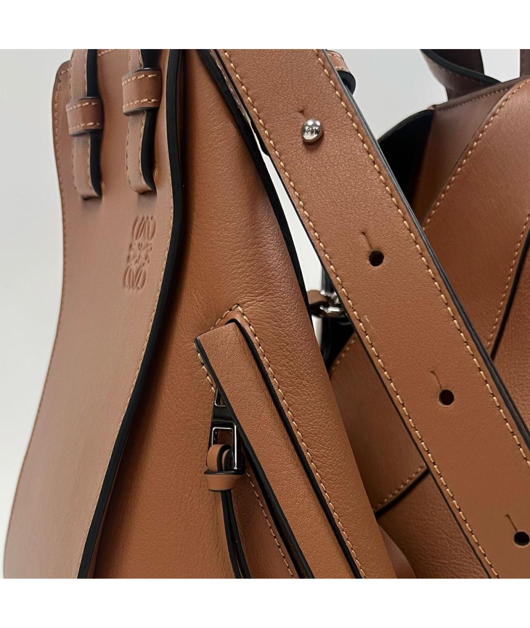 LOEWE Коричневая кожаная сумка через плечо, фото 5