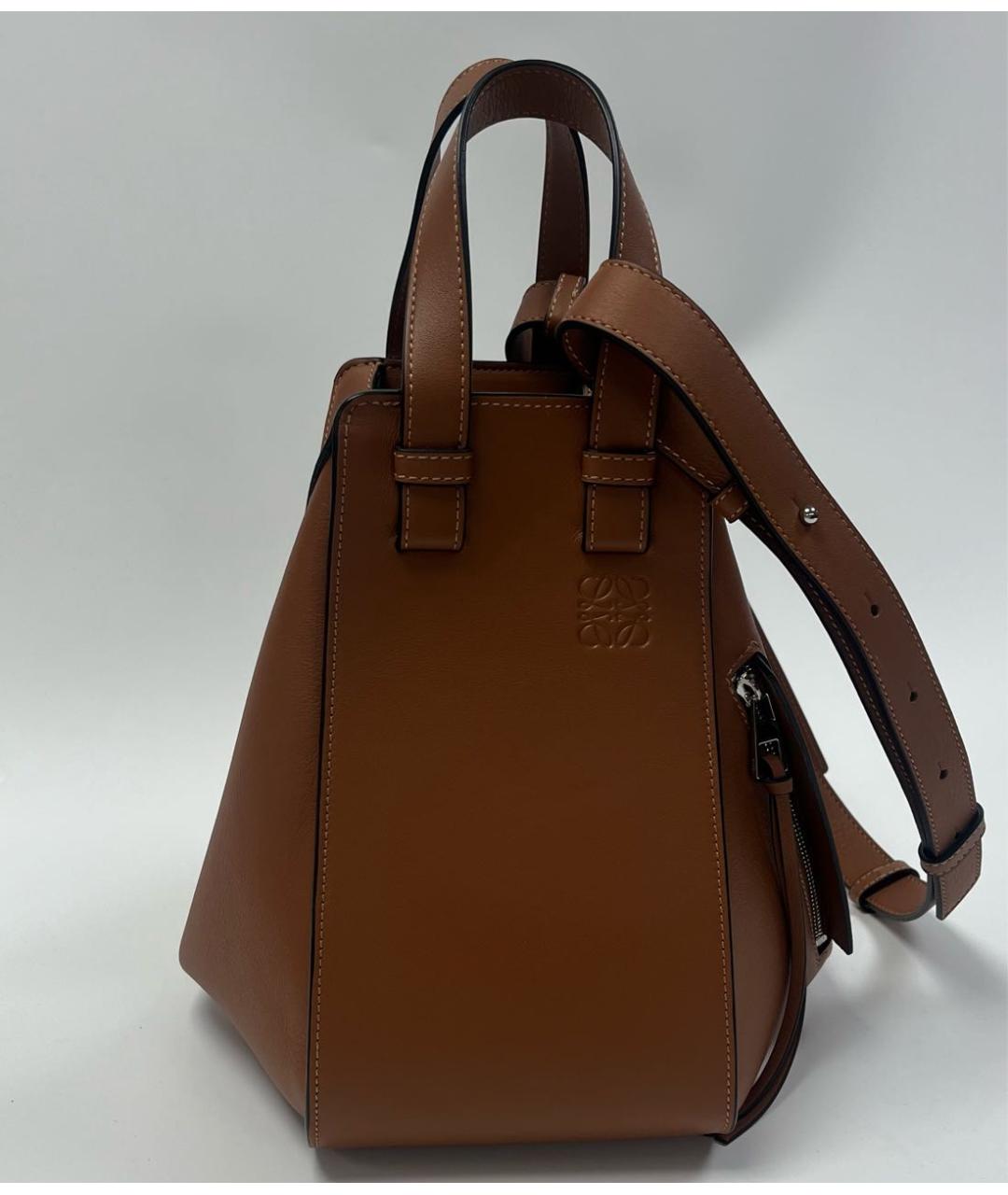 LOEWE Коричневая кожаная сумка через плечо, фото 2