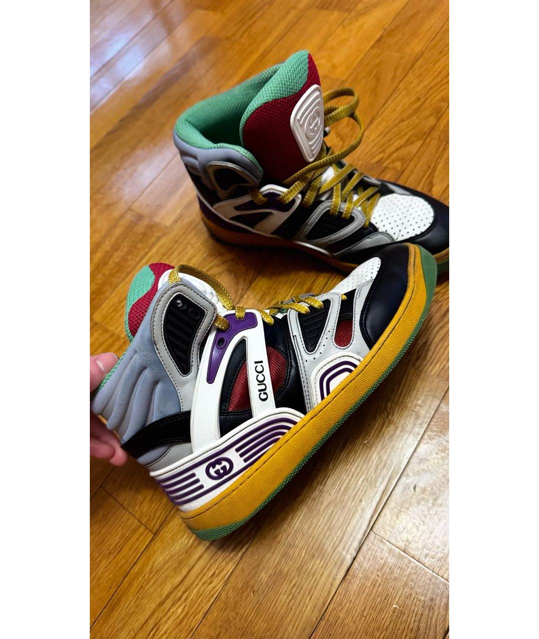 GUCCI Мульти текстильные кроссовки, фото 6