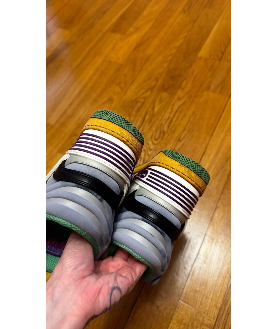 GUCCI Мульти текстильные кроссовки, фото 4