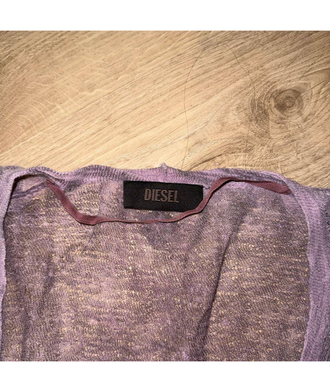 DIESEL Фиолетовый шерстяной кардиган, фото 2