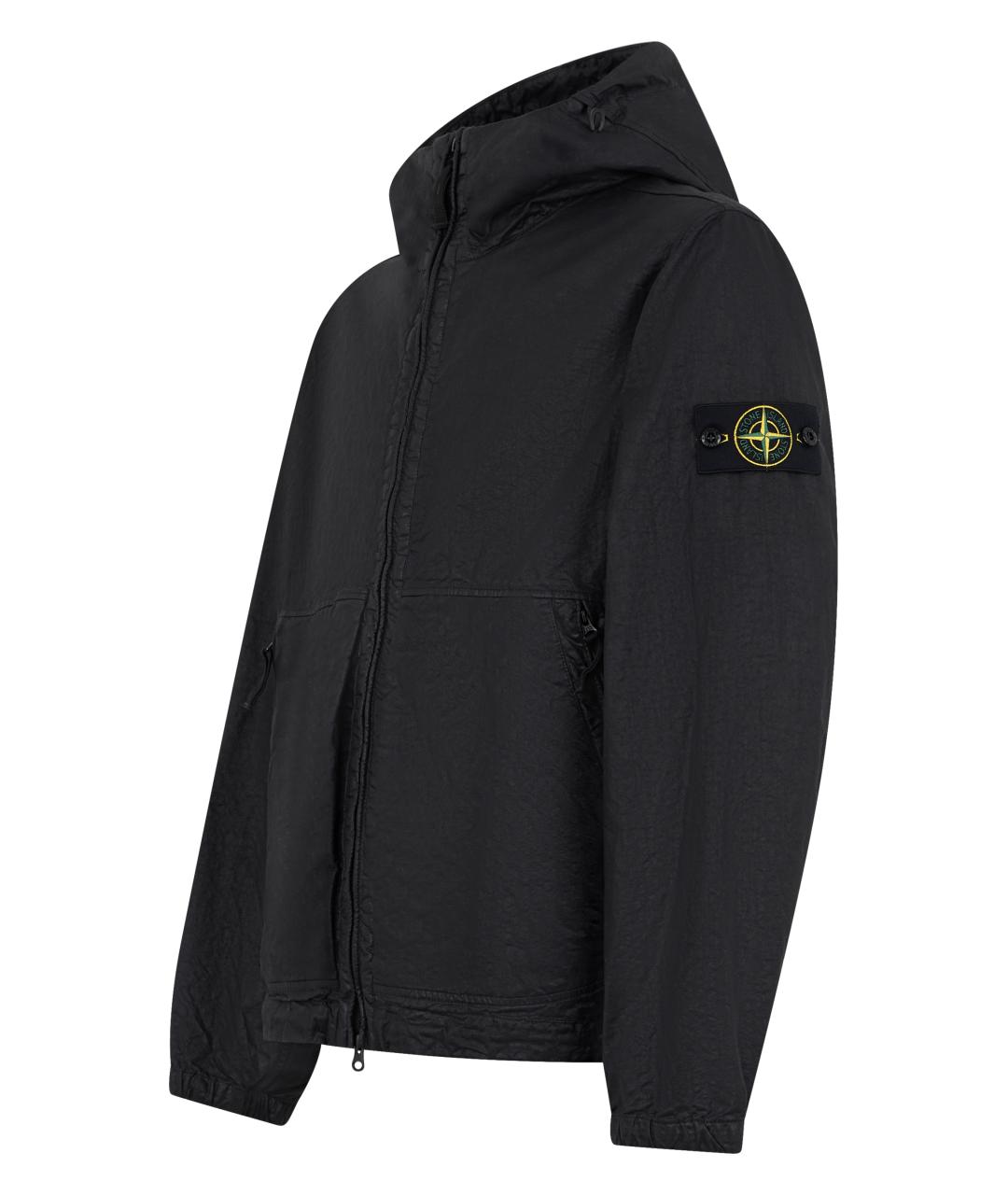 STONE ISLAND Черная полиамидовая куртка, фото 3