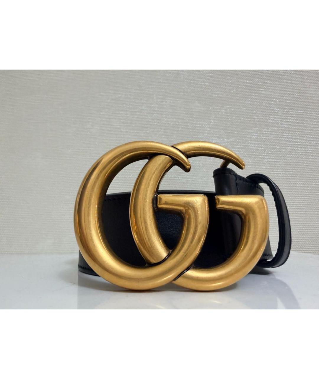 GUCCI Черный кожаный ремень, фото 7