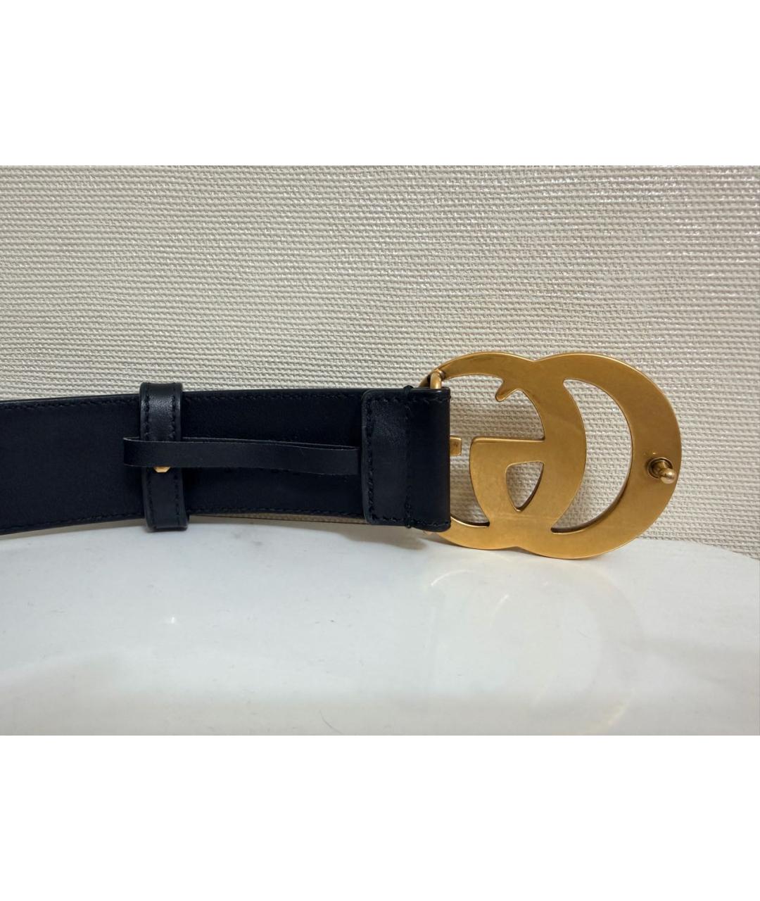 GUCCI Черный кожаный ремень, фото 4