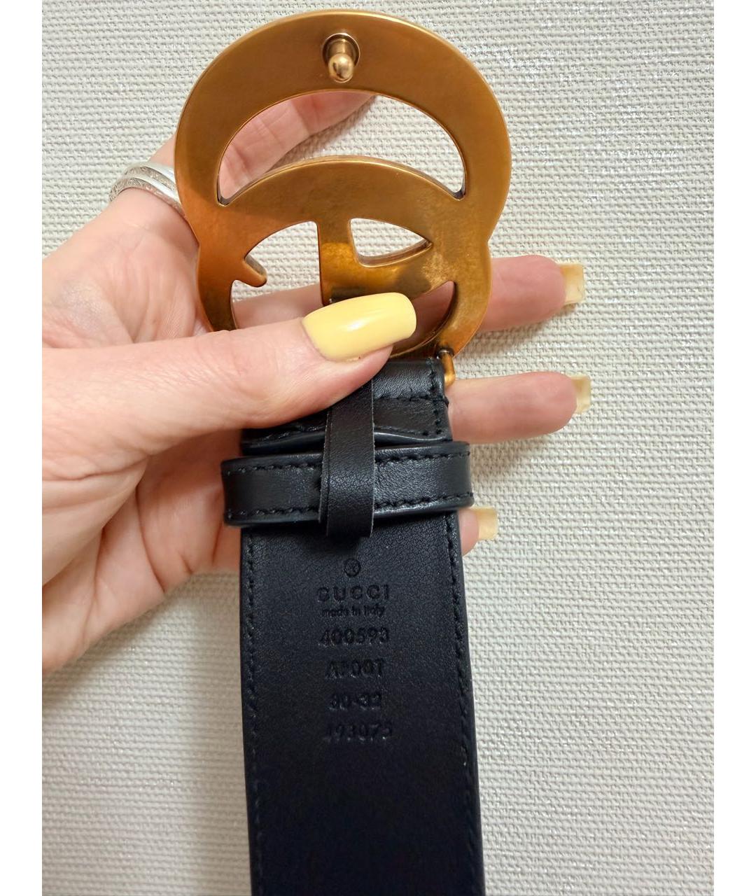 GUCCI Черный кожаный ремень, фото 8
