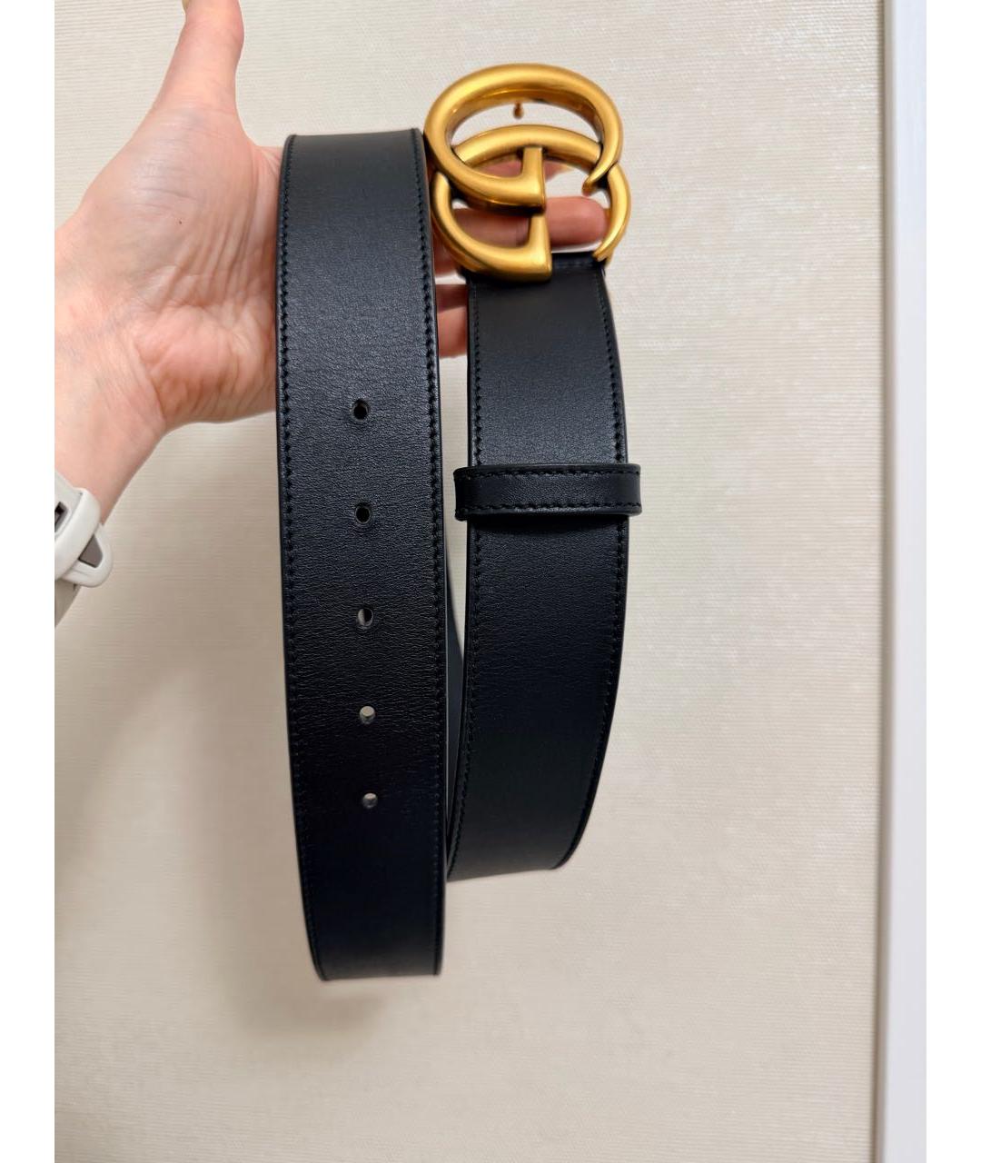 GUCCI Черный кожаный ремень, фото 6