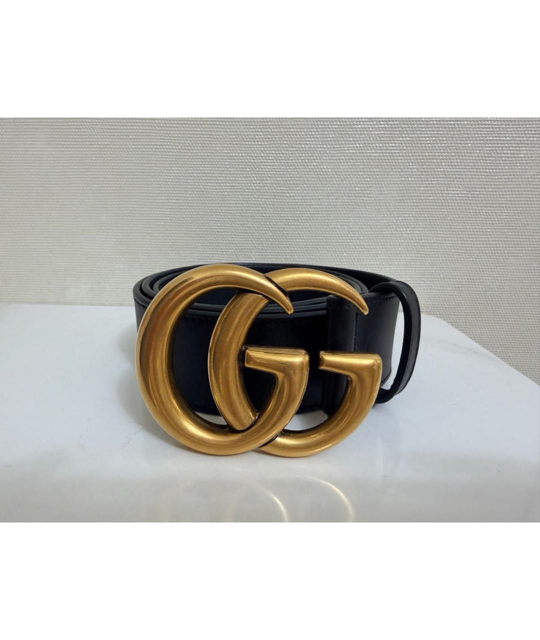 GUCCI Черный кожаный ремень, фото 9