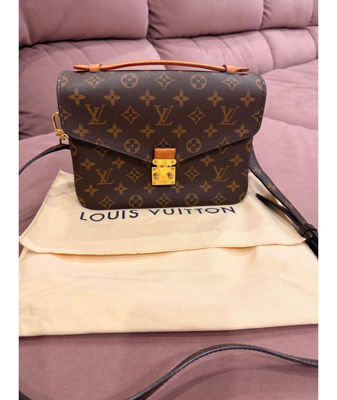 LOUIS VUITTON Коричневая сумка через плечо, фото 7