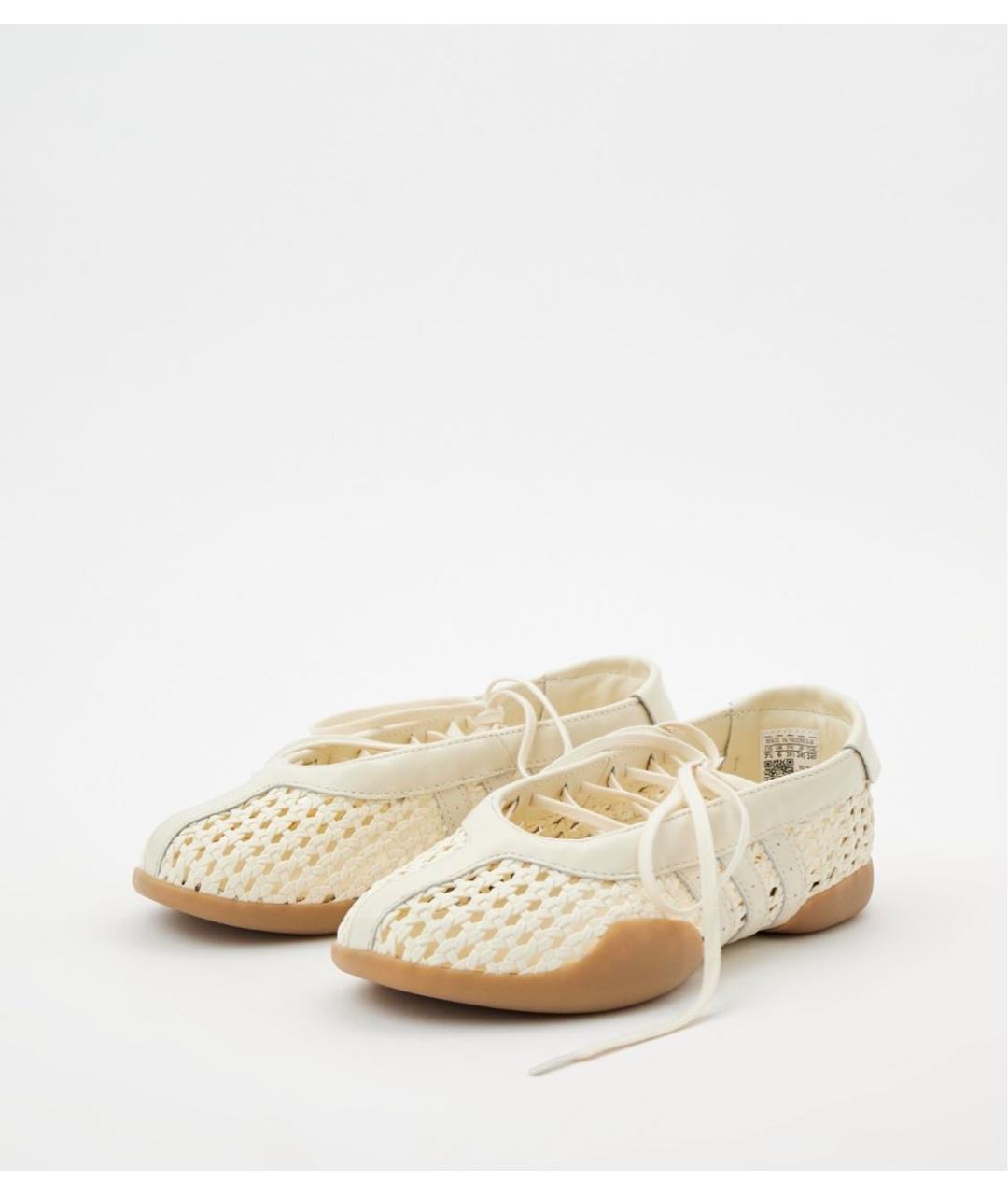 ADIDAS Бежевые кожаные балетки, фото 3