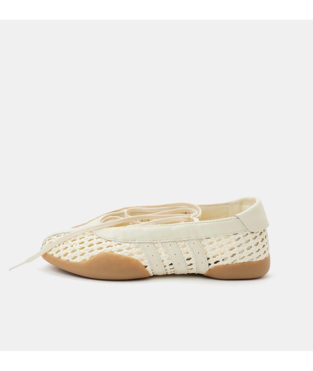 ADIDAS Бежевые кожаные балетки, фото 4