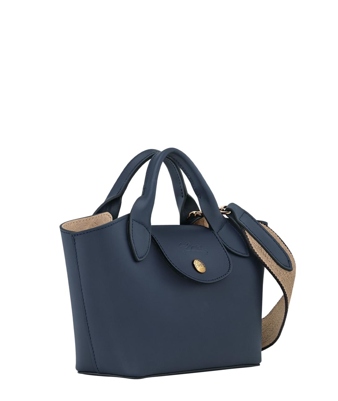 LONGCHAMP Синяя кожаная сумка тоут, фото 3