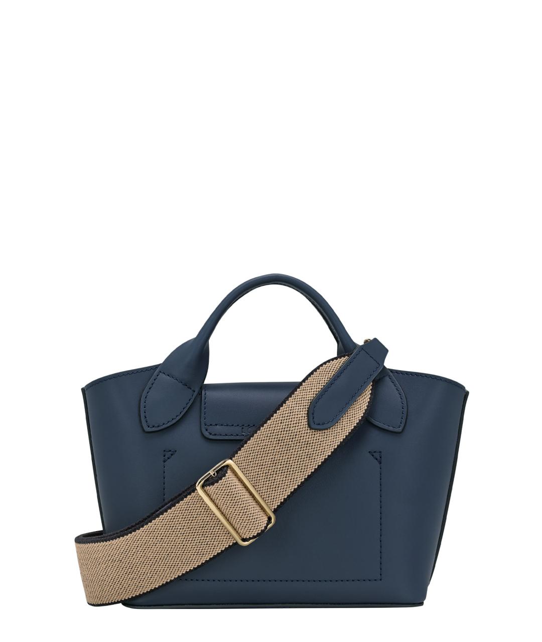 LONGCHAMP Синяя кожаная сумка тоут, фото 2