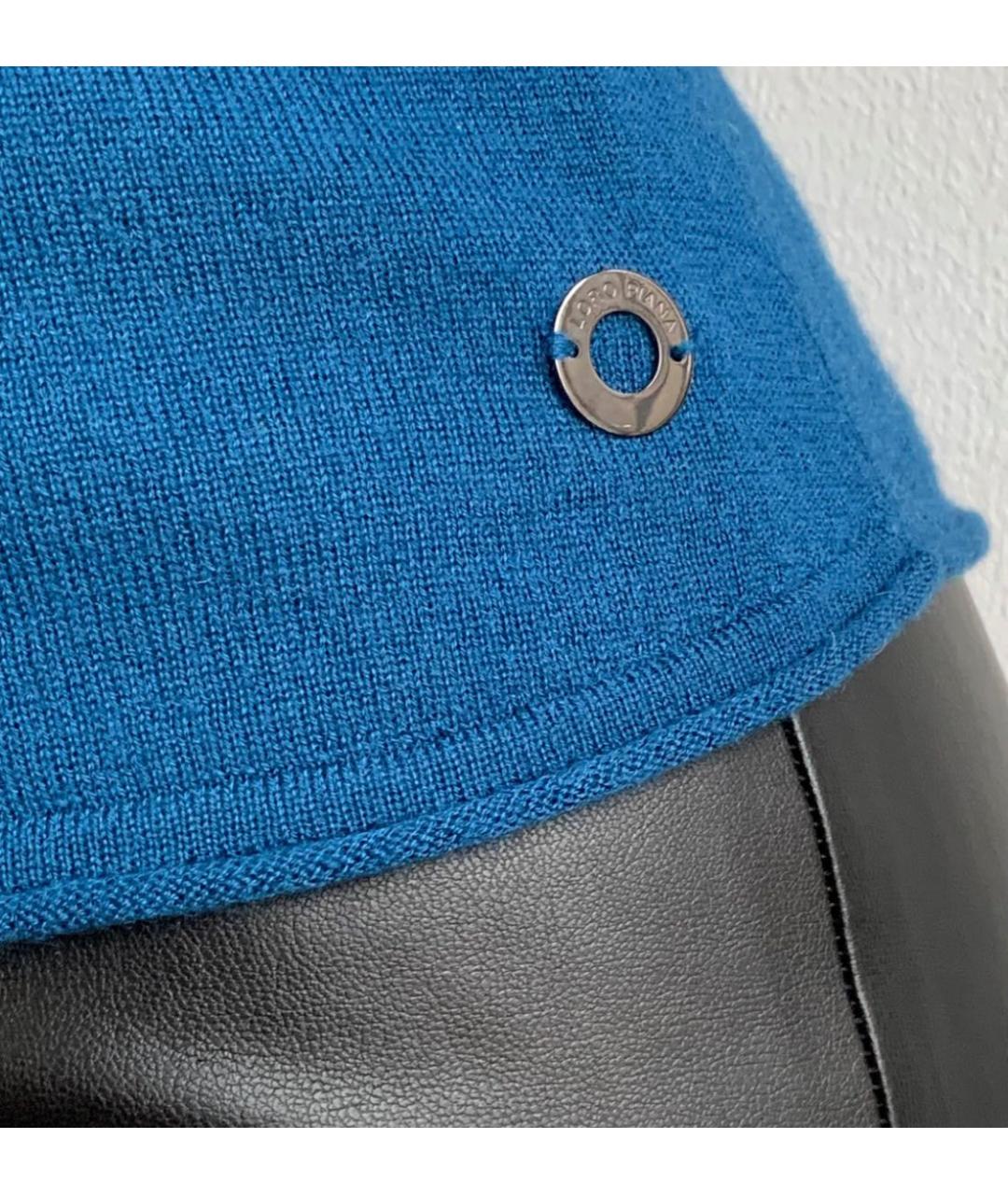 LORO PIANA Синяя кашемировая футболка, фото 6