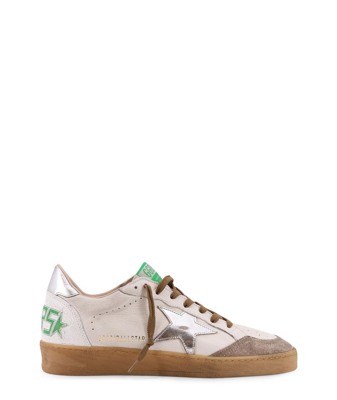 GOLDEN GOOSE DELUXE BRAND Белые кожаные низкие кроссовки / кеды, фото 1