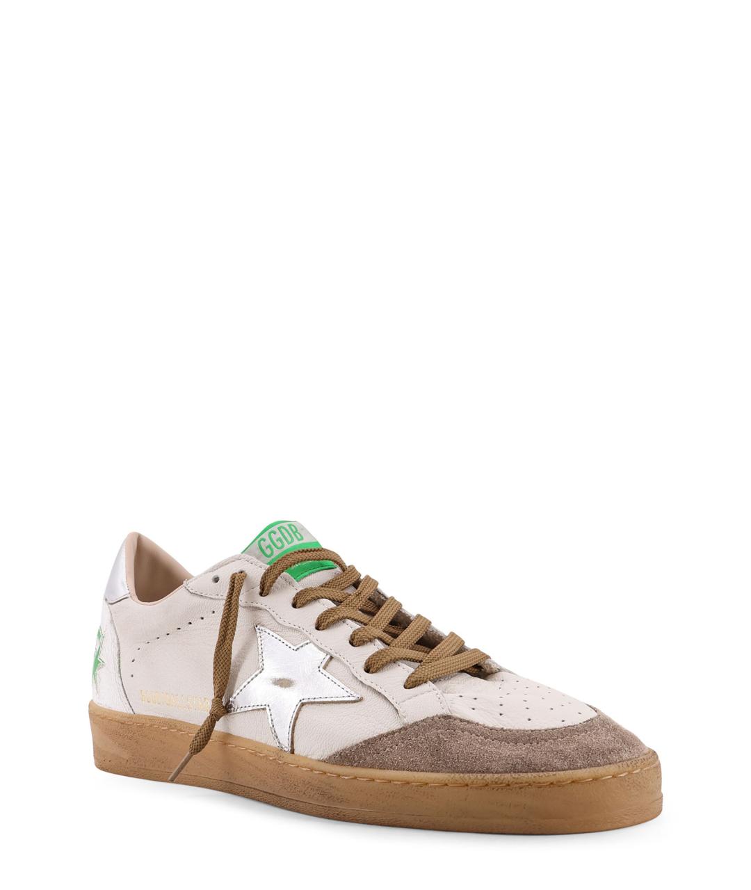 GOLDEN GOOSE DELUXE BRAND Белые кожаные низкие кроссовки / кеды, фото 2