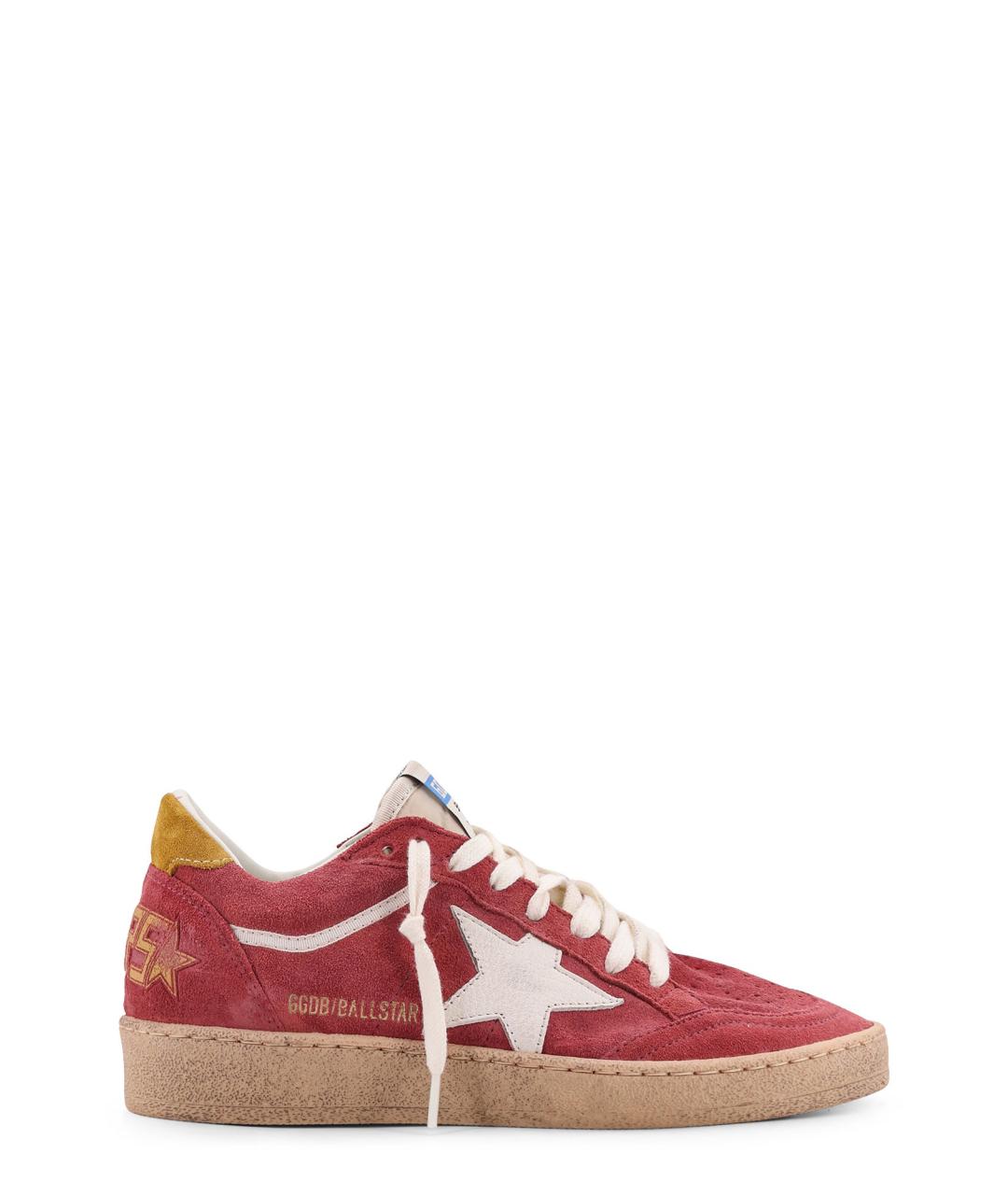 GOLDEN GOOSE DELUXE BRAND Красные замшевые кроссовки, фото 1