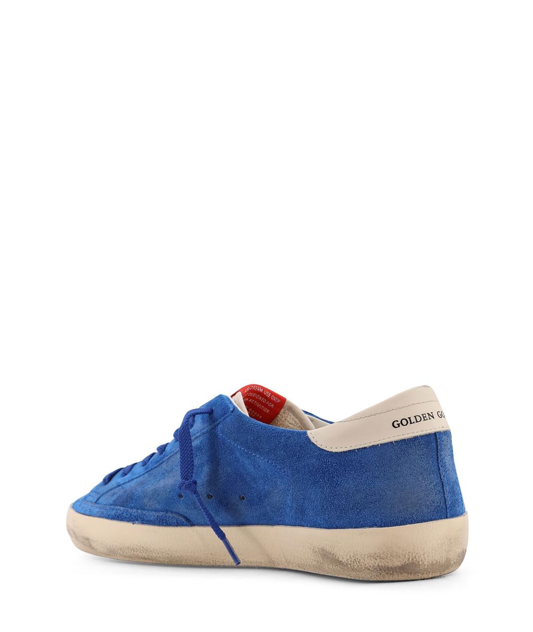 GOLDEN GOOSE DELUXE BRAND Синие кожаные низкие кроссовки / кеды, фото 2