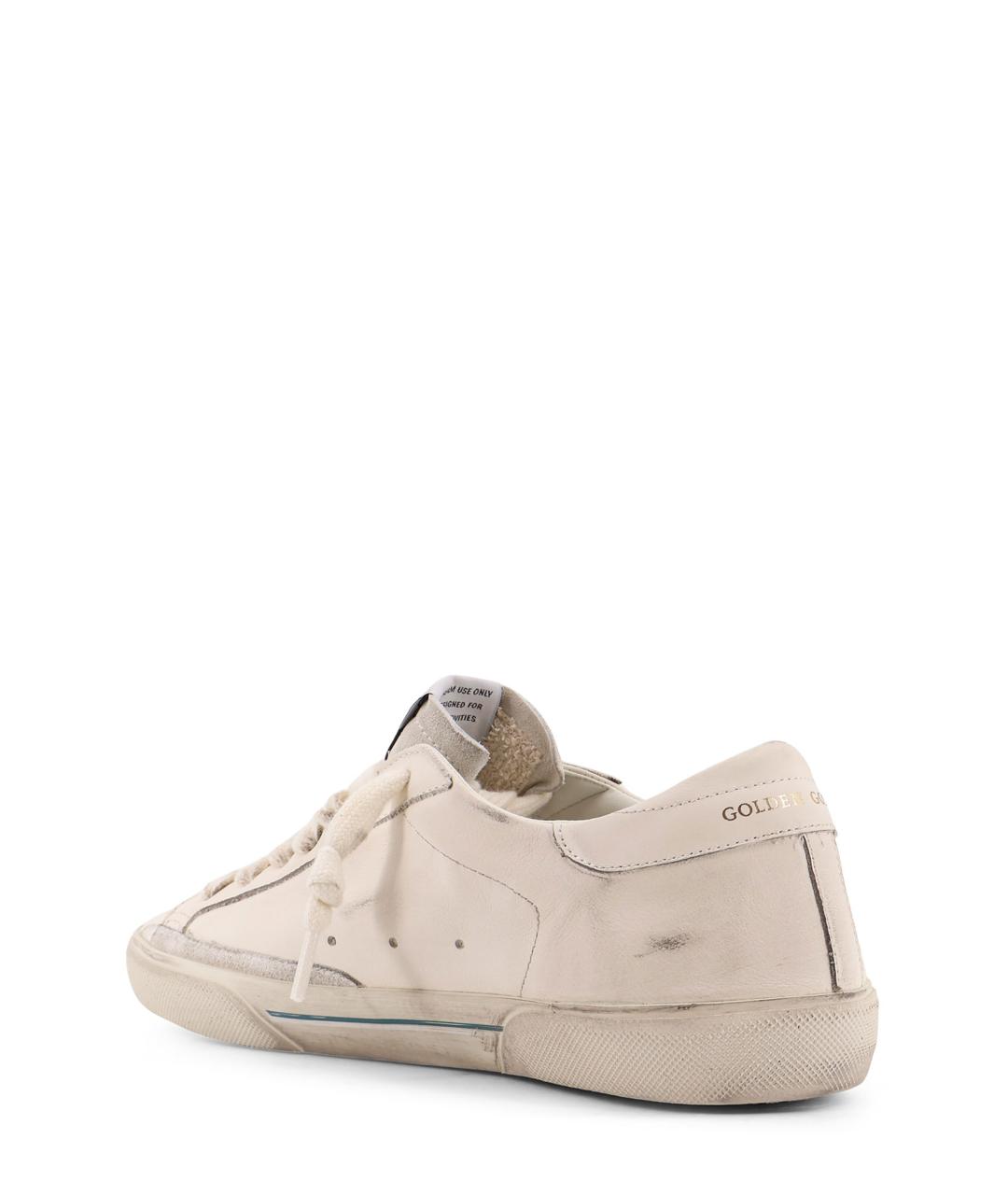 GOLDEN GOOSE DELUXE BRAND Белые кожаные низкие кроссовки / кеды, фото 3