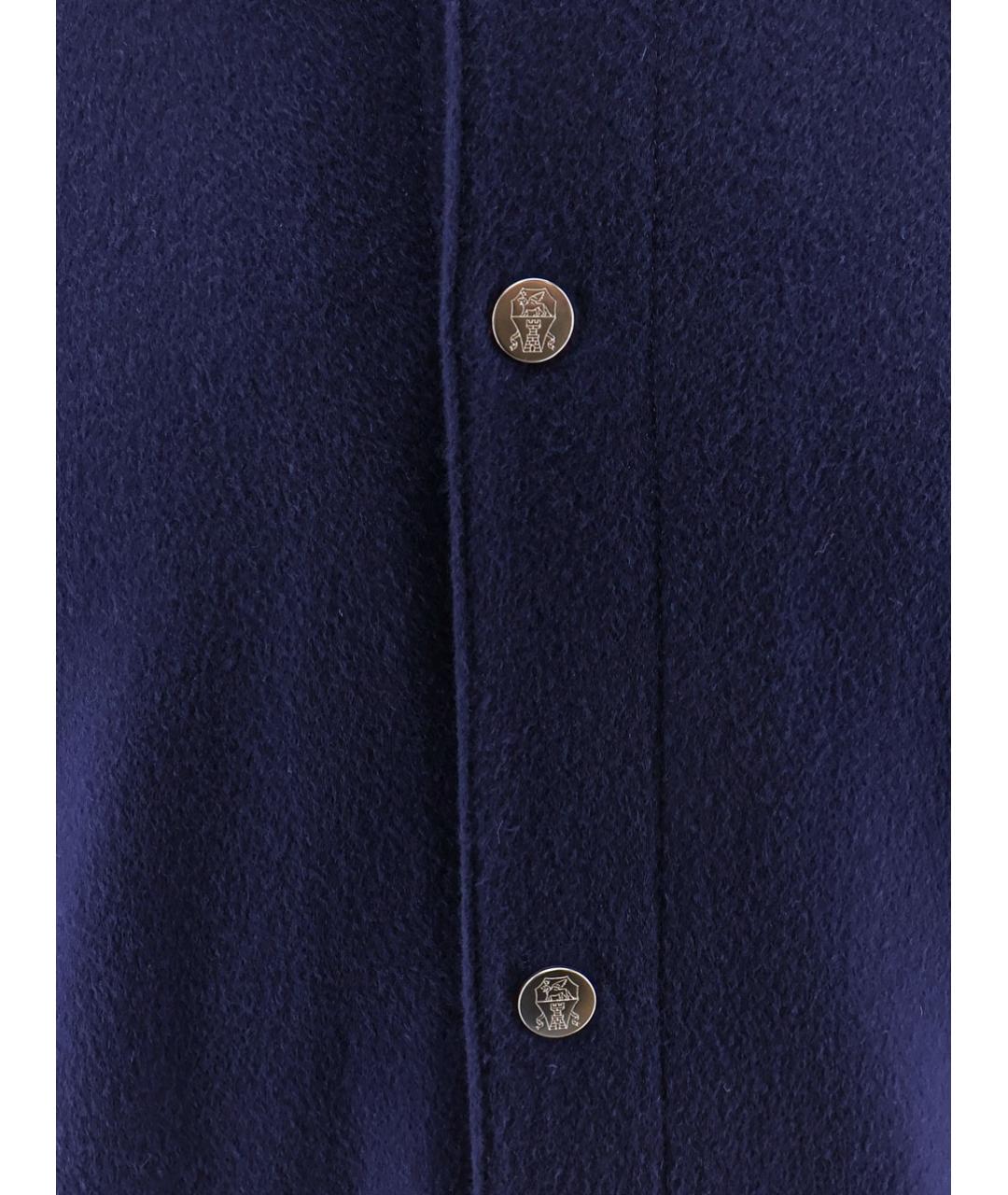 BRUNELLO CUCINELLI Темно-синяя кашемировая куртка, фото 3