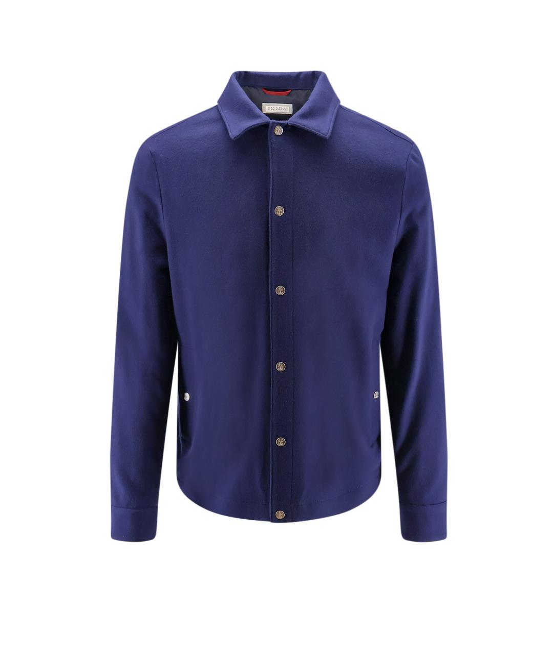 BRUNELLO CUCINELLI Темно-синяя кашемировая куртка, фото 1