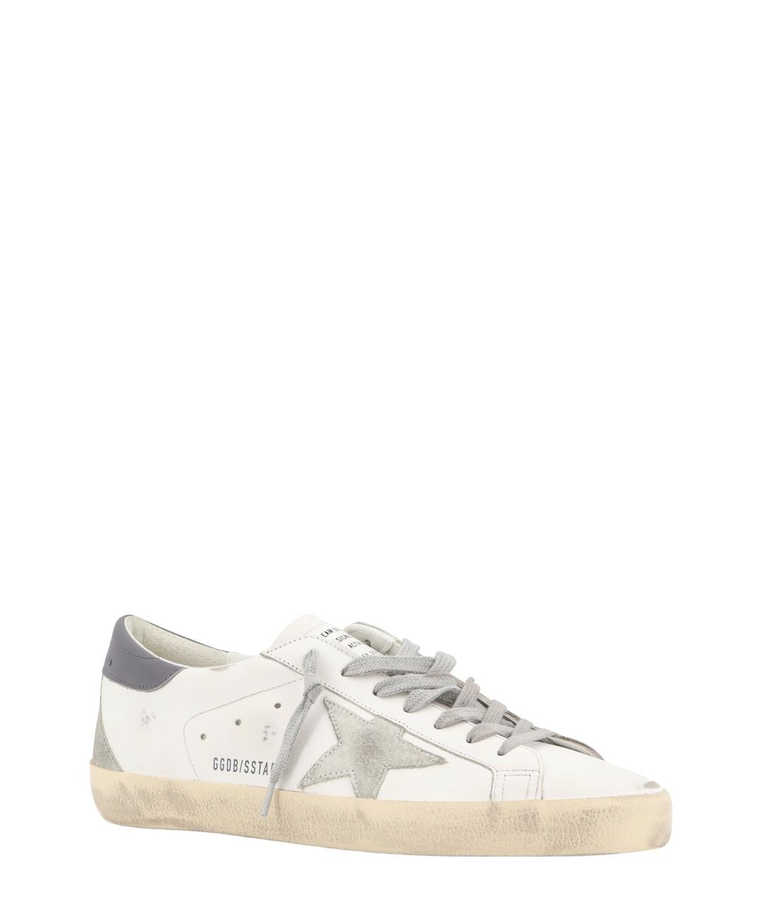 GOLDEN GOOSE DELUXE BRAND Белые кожаные низкие кроссовки / кеды, фото 2